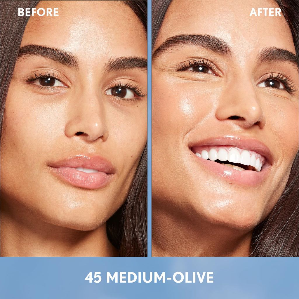 CoverGirl Simply Ageless Essence Foundation 45 Medium-Olive – Hydrating Skincare Makeup Hybrid