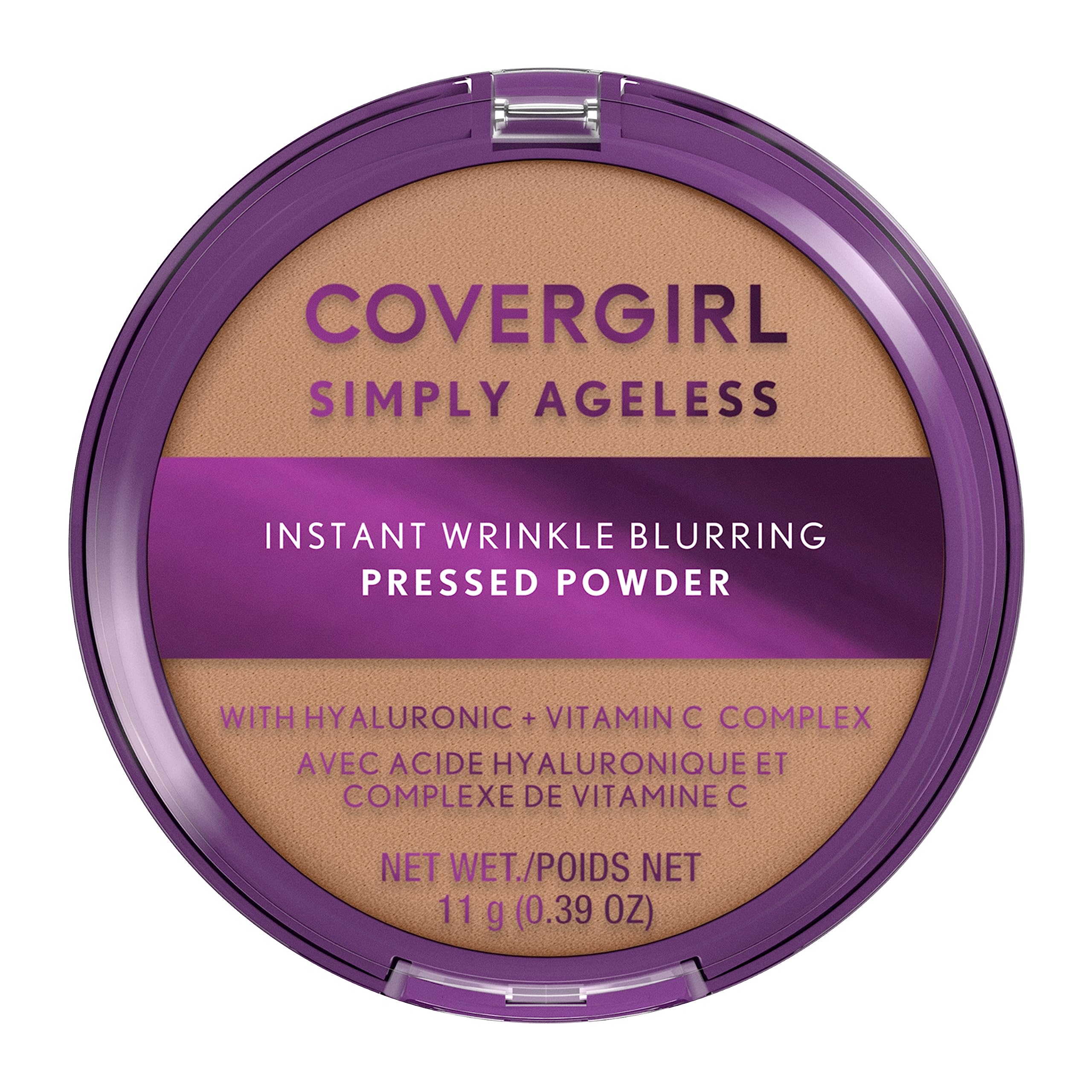 CoverGirl Simply Ageless Instant Wrinkle Blurring Pressed Powder – Natural Beige, 0.39 oz