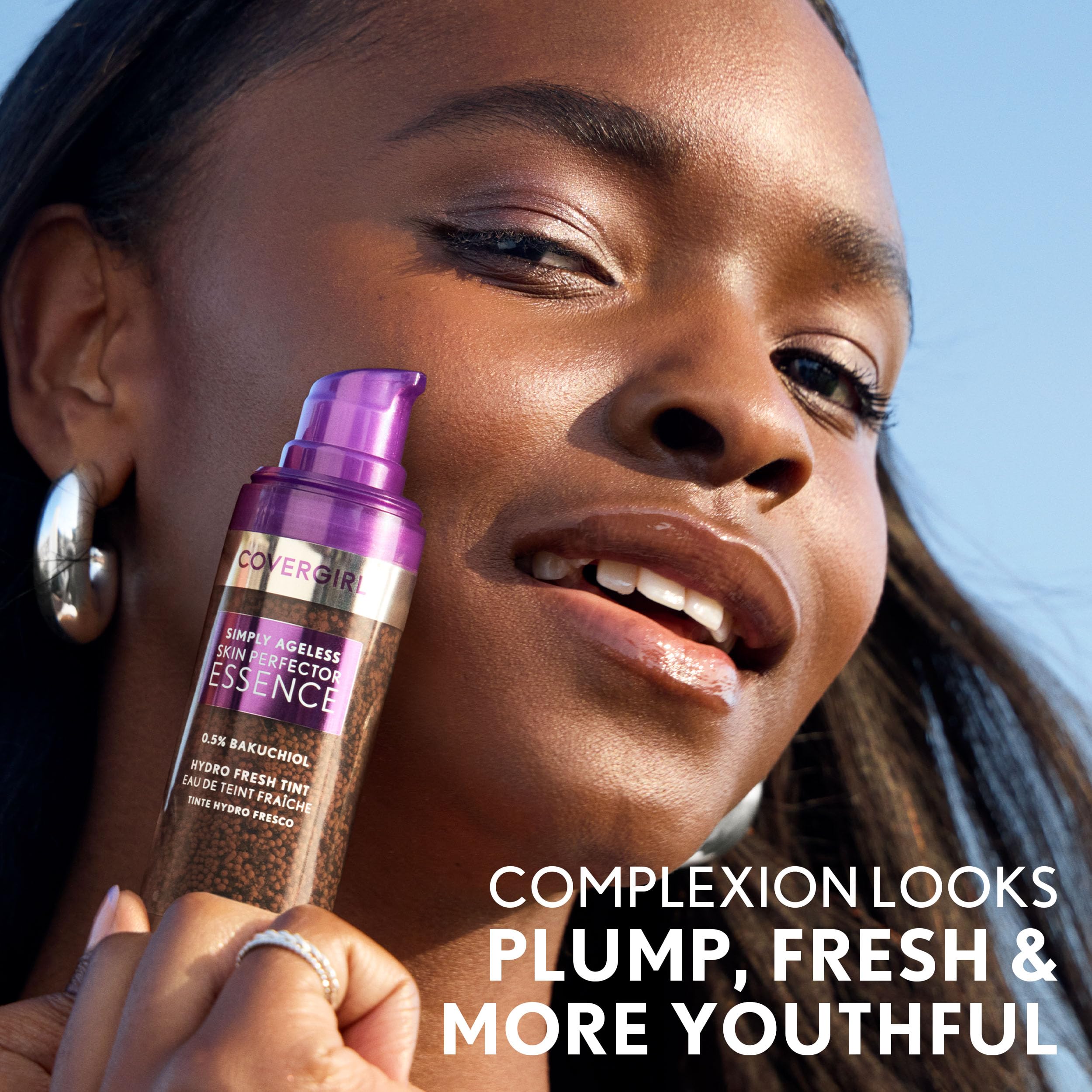Covergirl Simply Ageless Skin Perfector Essence Foundation – 60 Tan | Vegan Skincare Makeup Hybrid, Sheer Tint, Radiant Finish