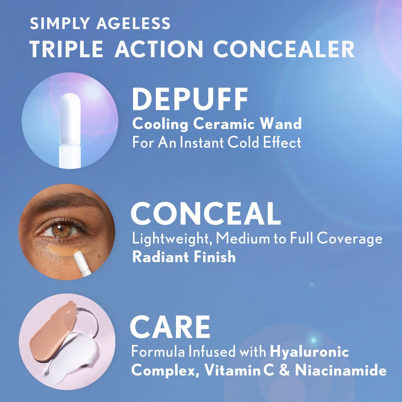 COVERGIRL Simply Ageless Triple Action Concealer – Classic Ivory