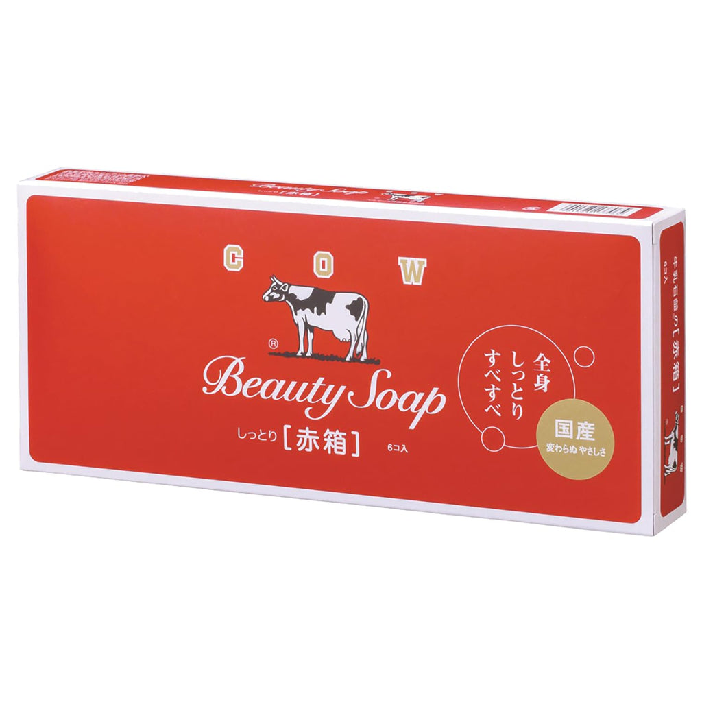 Cow Brand Red Box 6 Pack – Gentle Milk Soap with Squalane