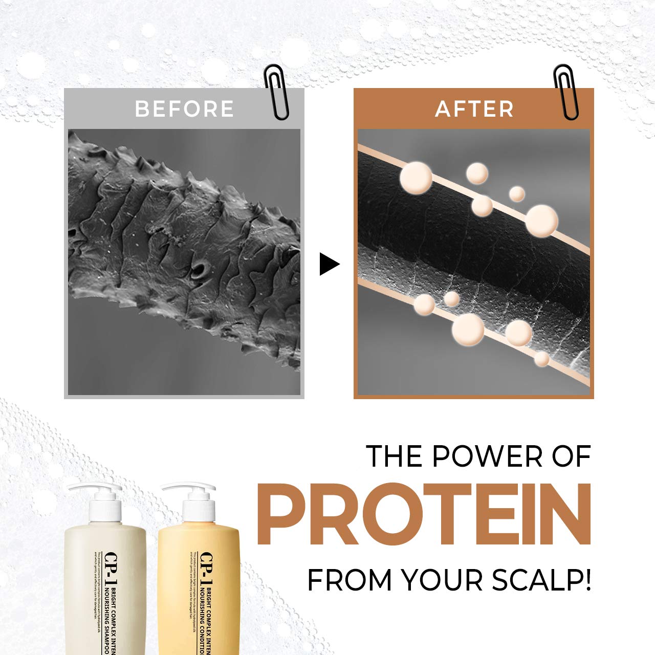 CP-1 Nourishing Shampoo + Conditioner 500ml Set – Keratin & Protein for Dry Hair | Korean Beauty