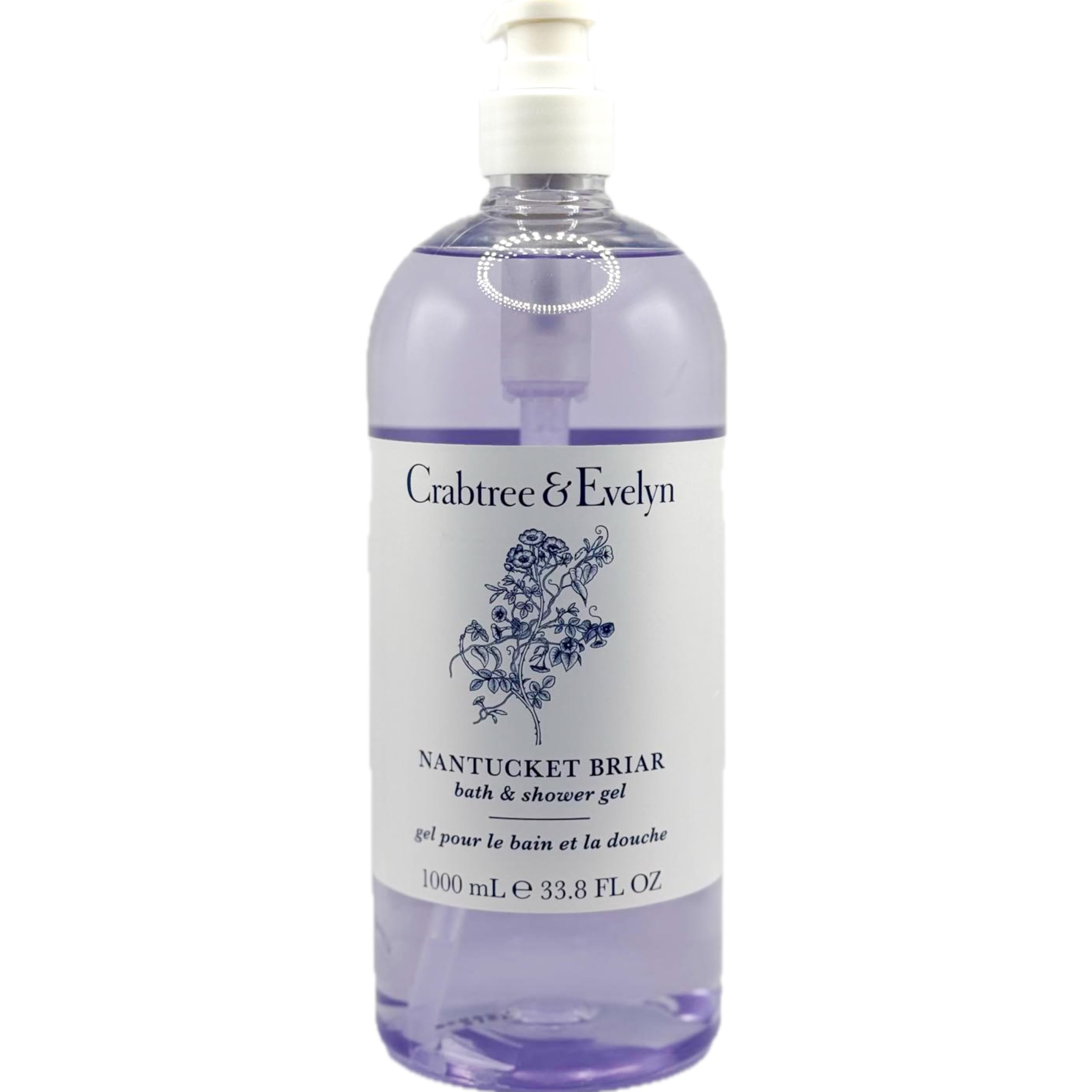 Crabtree & Evelyn Nantucket Briar Bath and Shower Gel – 33.8 oz Pump Bottle
