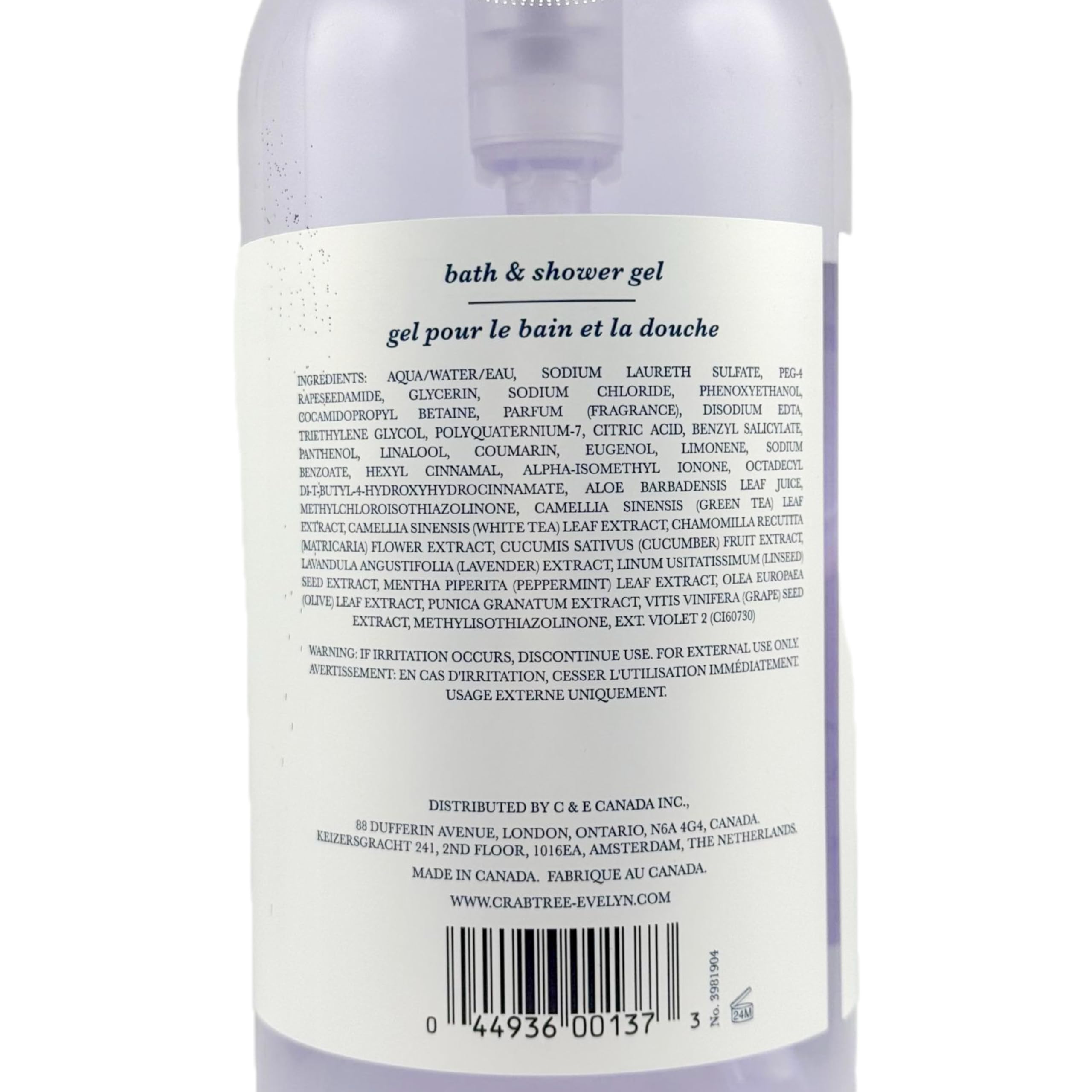Crabtree & Evelyn Nantucket Briar Bath and Shower Gel – 33.8 oz Pump Bottle