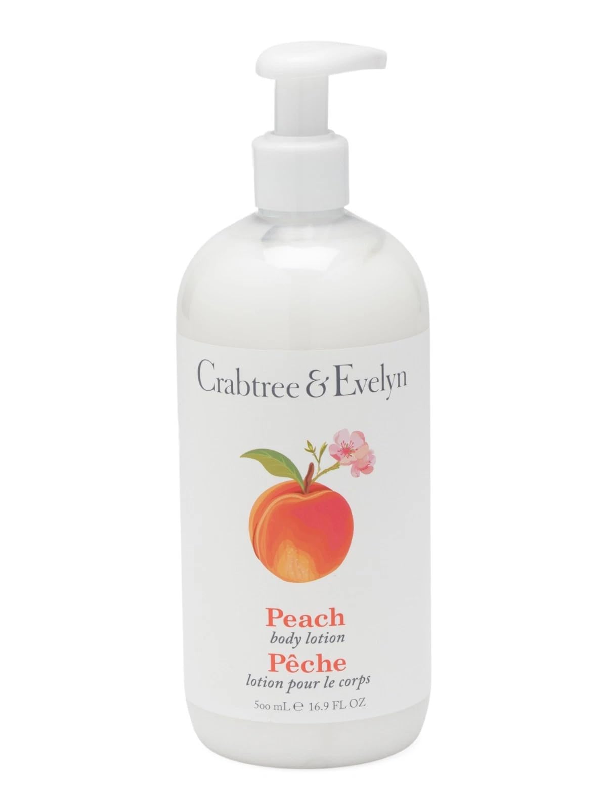 Crabtree & Evelyn Peach Body Lotion 16.9 oz – Deeply Moisturizing, Peach-Scented