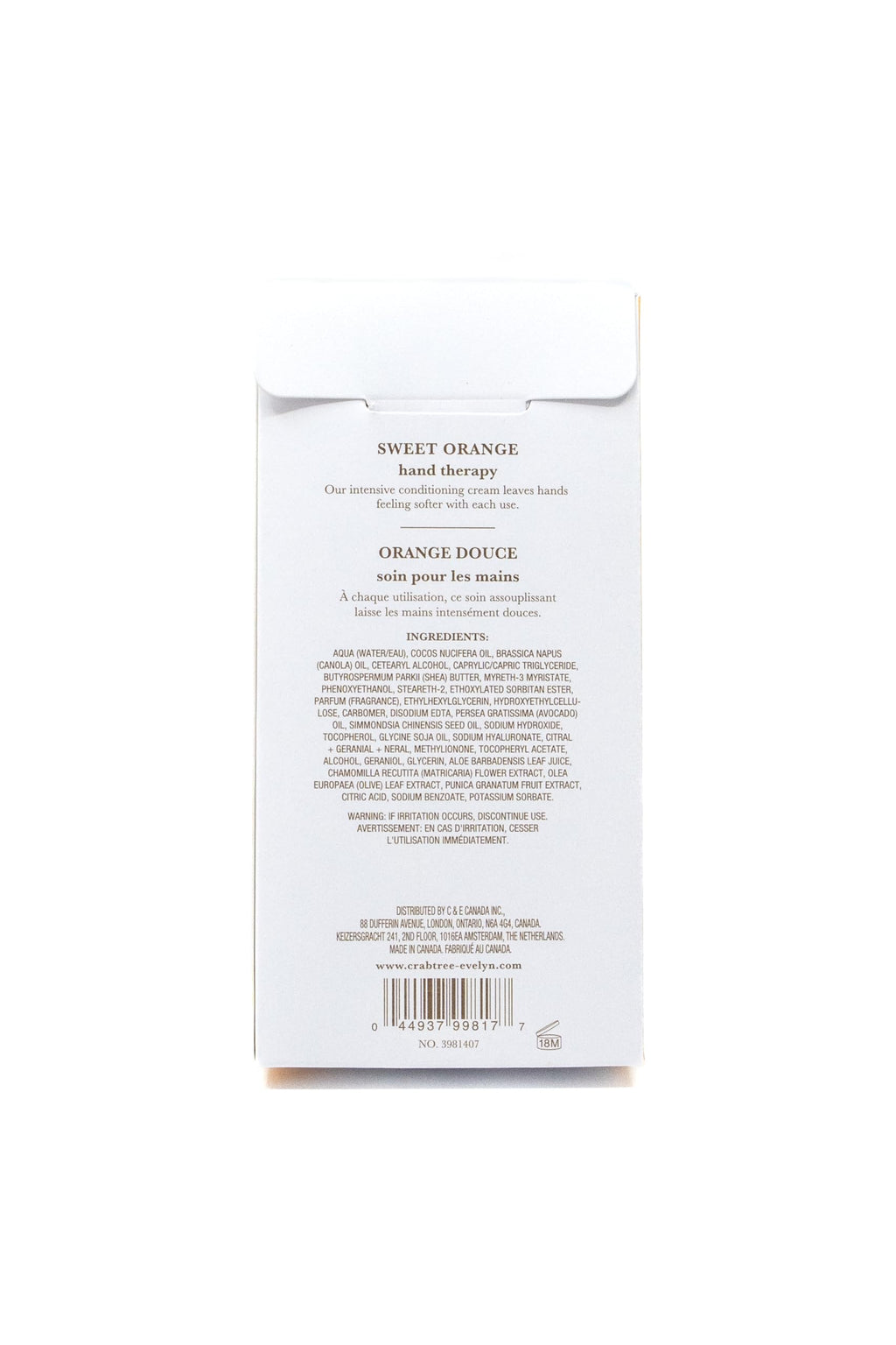 Crabtree & Evelyn Sweet Orange Hand Therapy – Nourishing Hand Cream, 3.5 fl oz / 100 ml