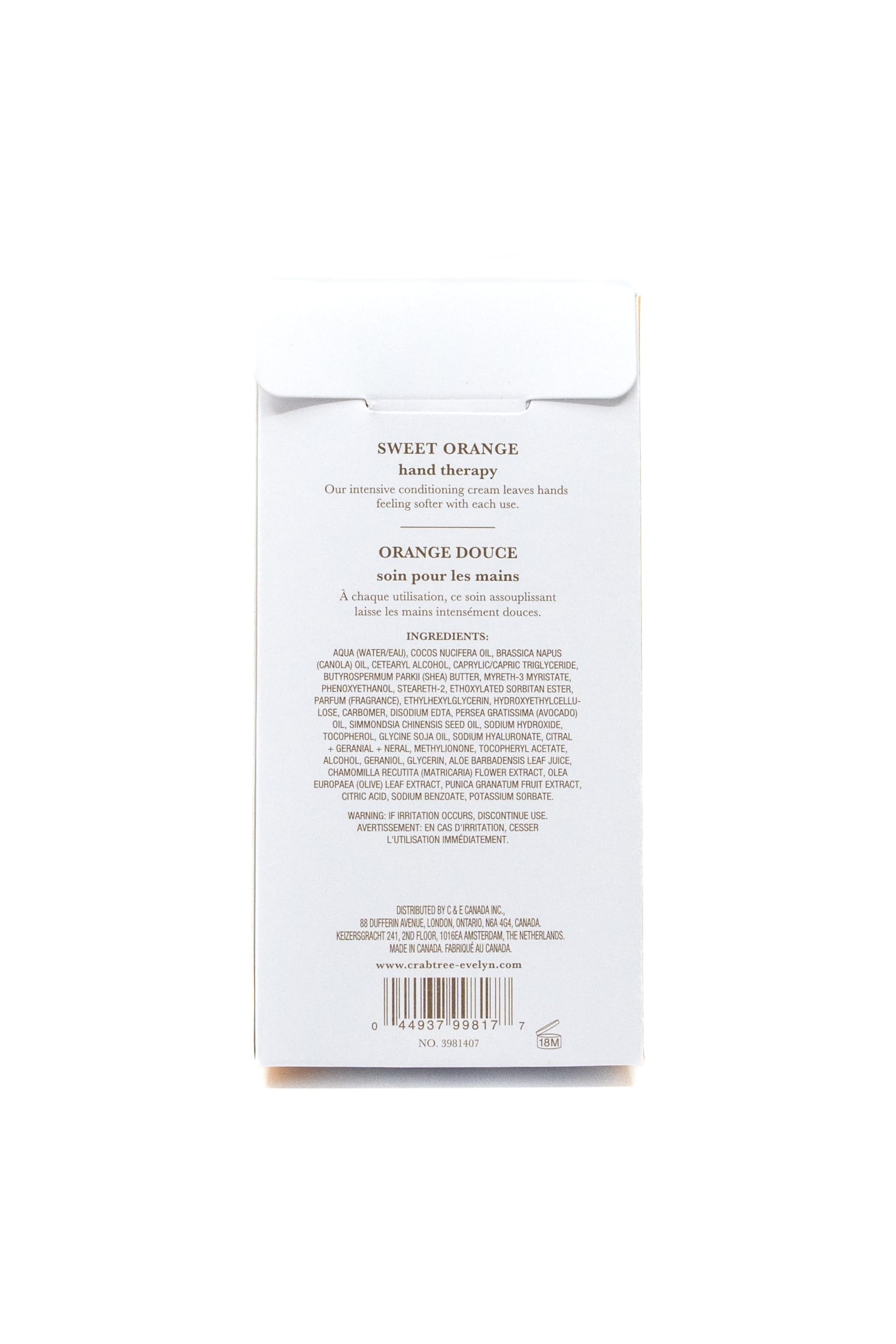 Crabtree & Evelyn Sweet Orange Hand Therapy – Nourishing Hand Cream, 3.5 fl oz / 100 ml