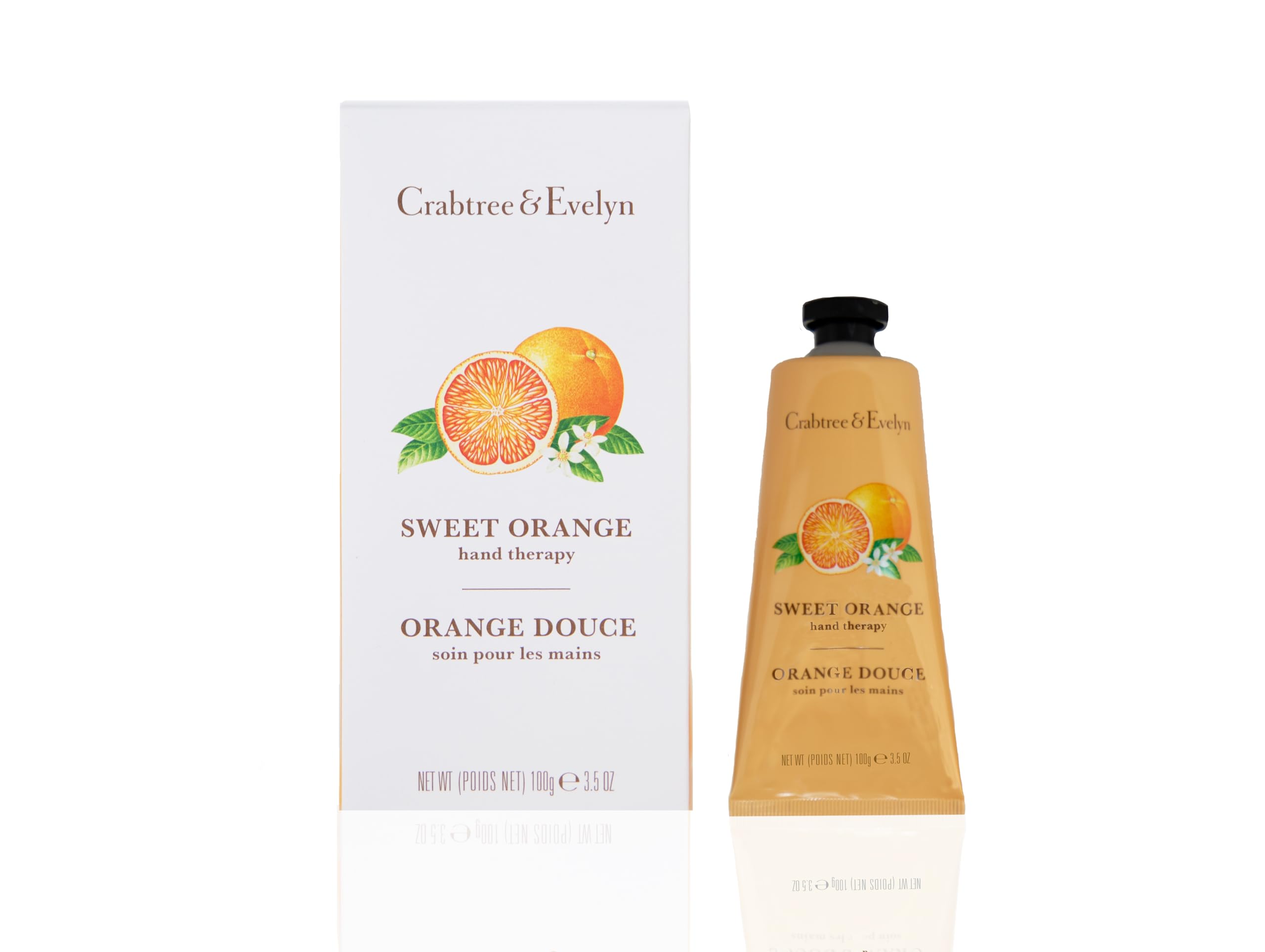Crabtree & Evelyn Sweet Orange Hand Therapy – Nourishing Hand Cream, 3.5 fl oz / 100 ml