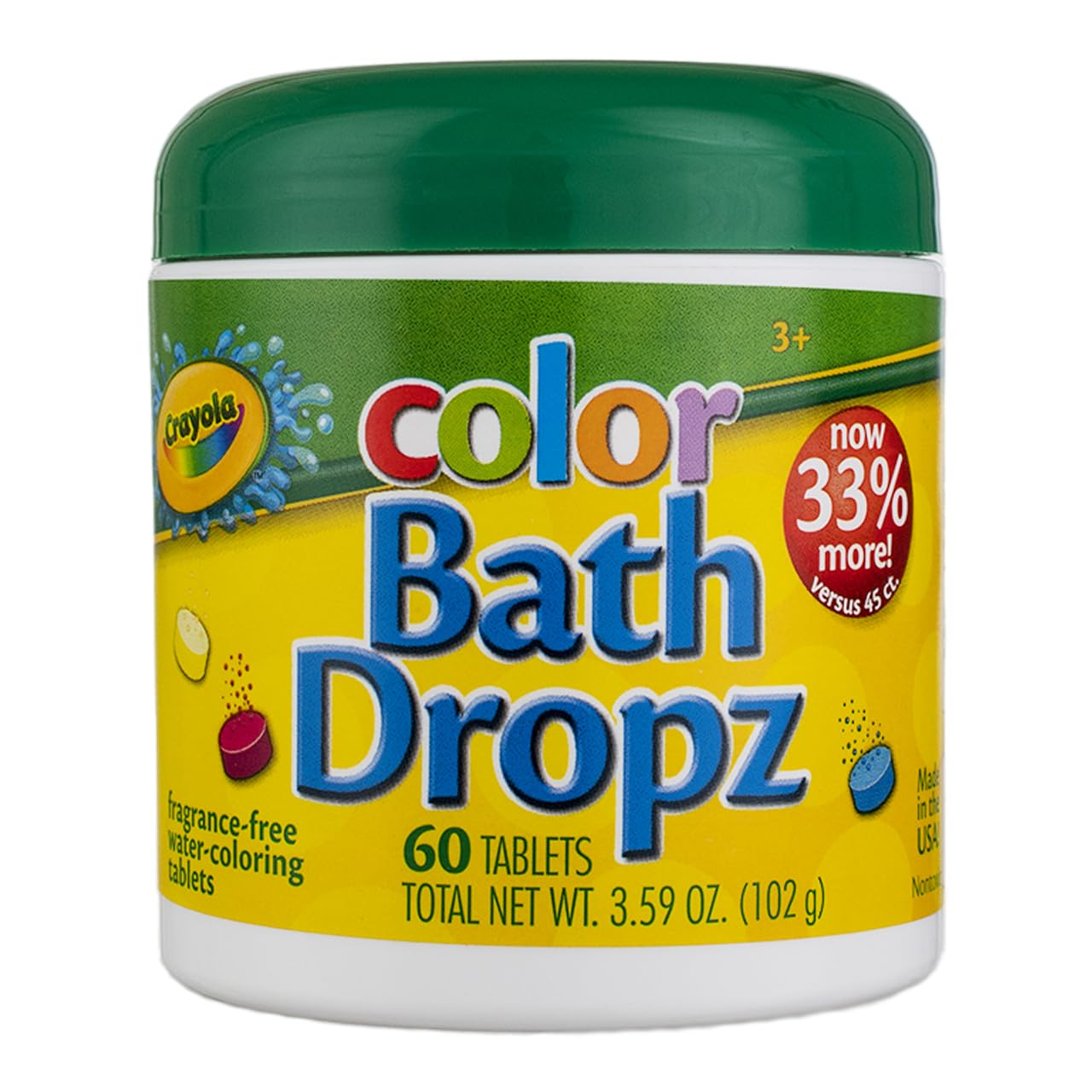 Crayola Color Bath Dropz 60 Tablets (4-Pack) – Color Bath Time Fun
