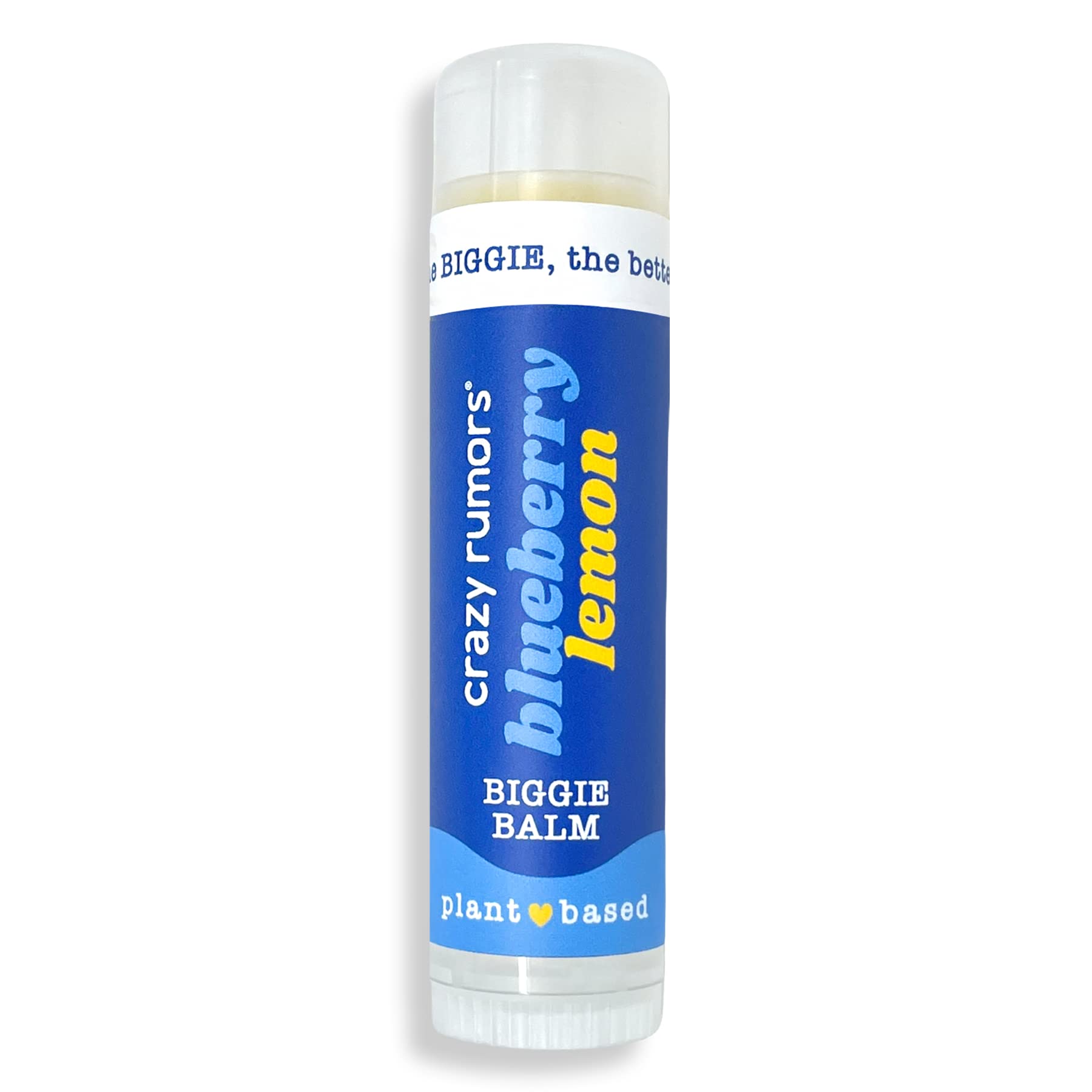 Crazy Rumors Biggie Blueberry Lemon Lip Balm – All-Natural Plant-Based, 0.55 oz (4x Standard)