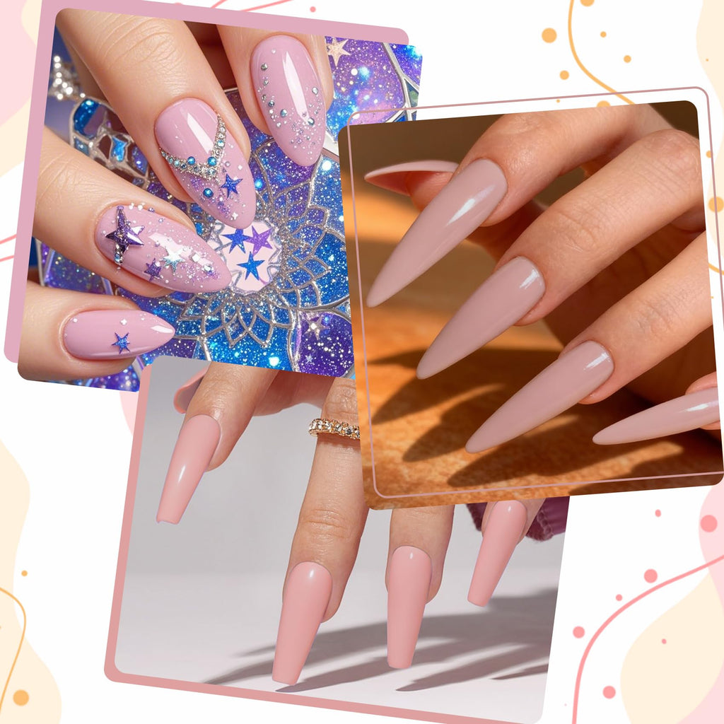 Creaglam Acrylic Nail Powder Kit – 6 Colors for French & 3D Nail Art, No Lamp