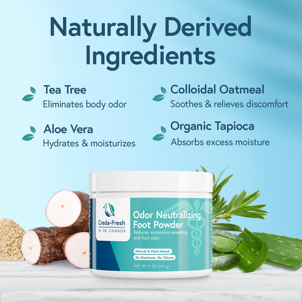 CREDA-FRESH Foot Lotion to Powder for Excessive Sweating – Plant-Based Odor Control