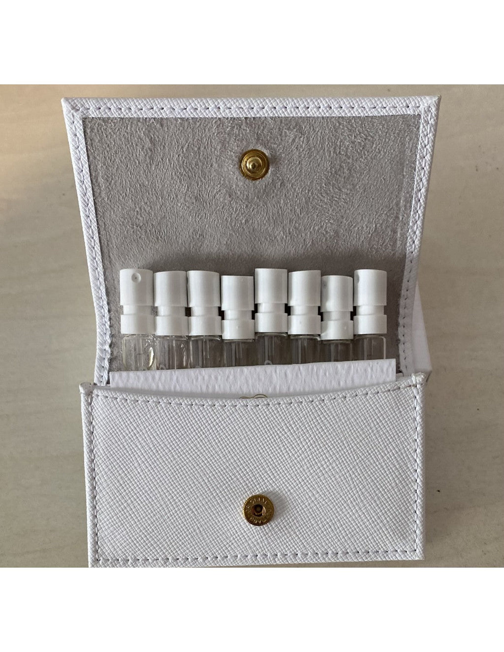 Creed official perfume sample set with luxury leather case - womens 8 x 1.7 ml 8 x 0.055 fl. oz. perfume tester