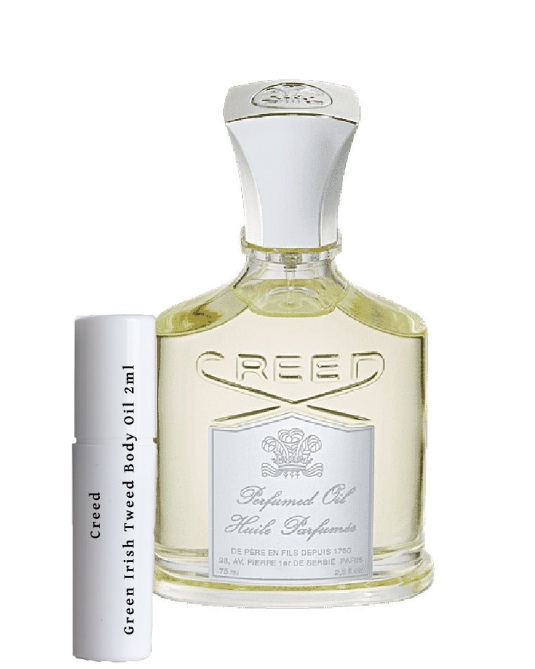 Creed Green Irish Tweed Body Oil samples - alcohol free