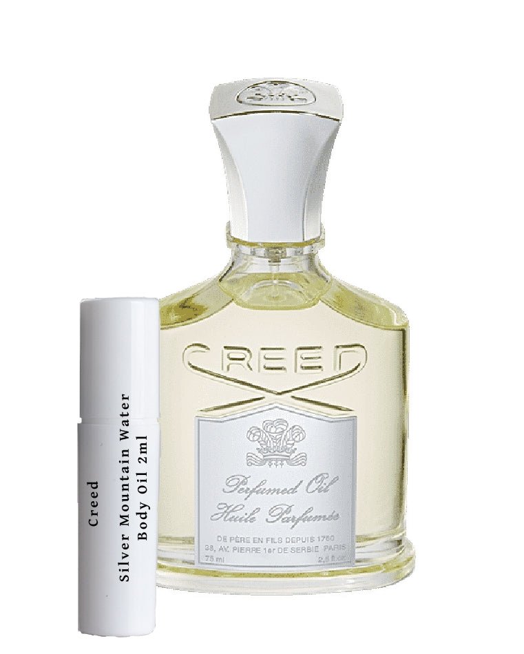Creed Silver Mountain Water Body Oil samples - alcohol free