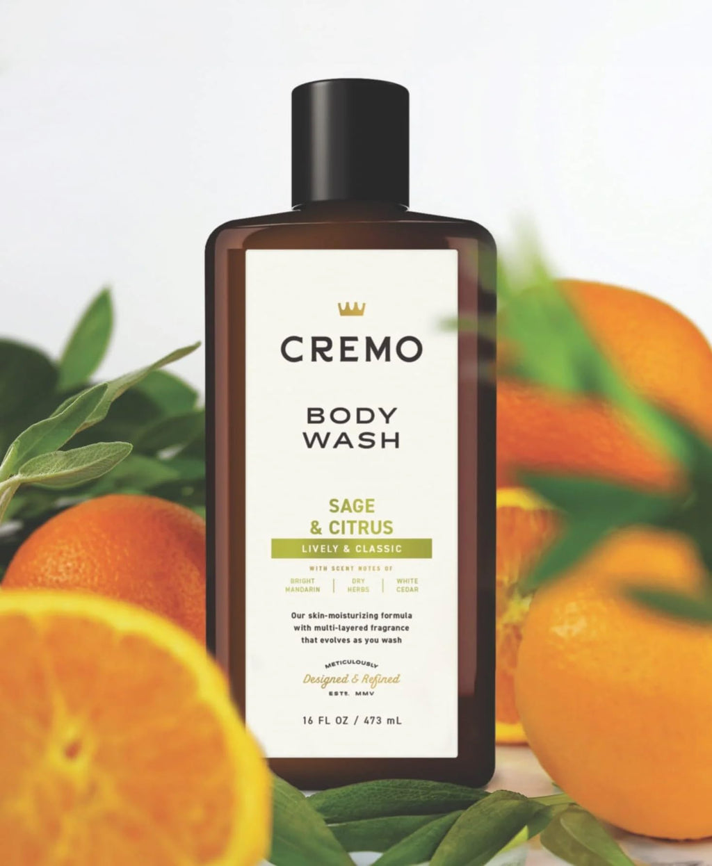 Cremo All Season Body Wash – Sage & Citrus, Pack of 2 (16 fl oz each)