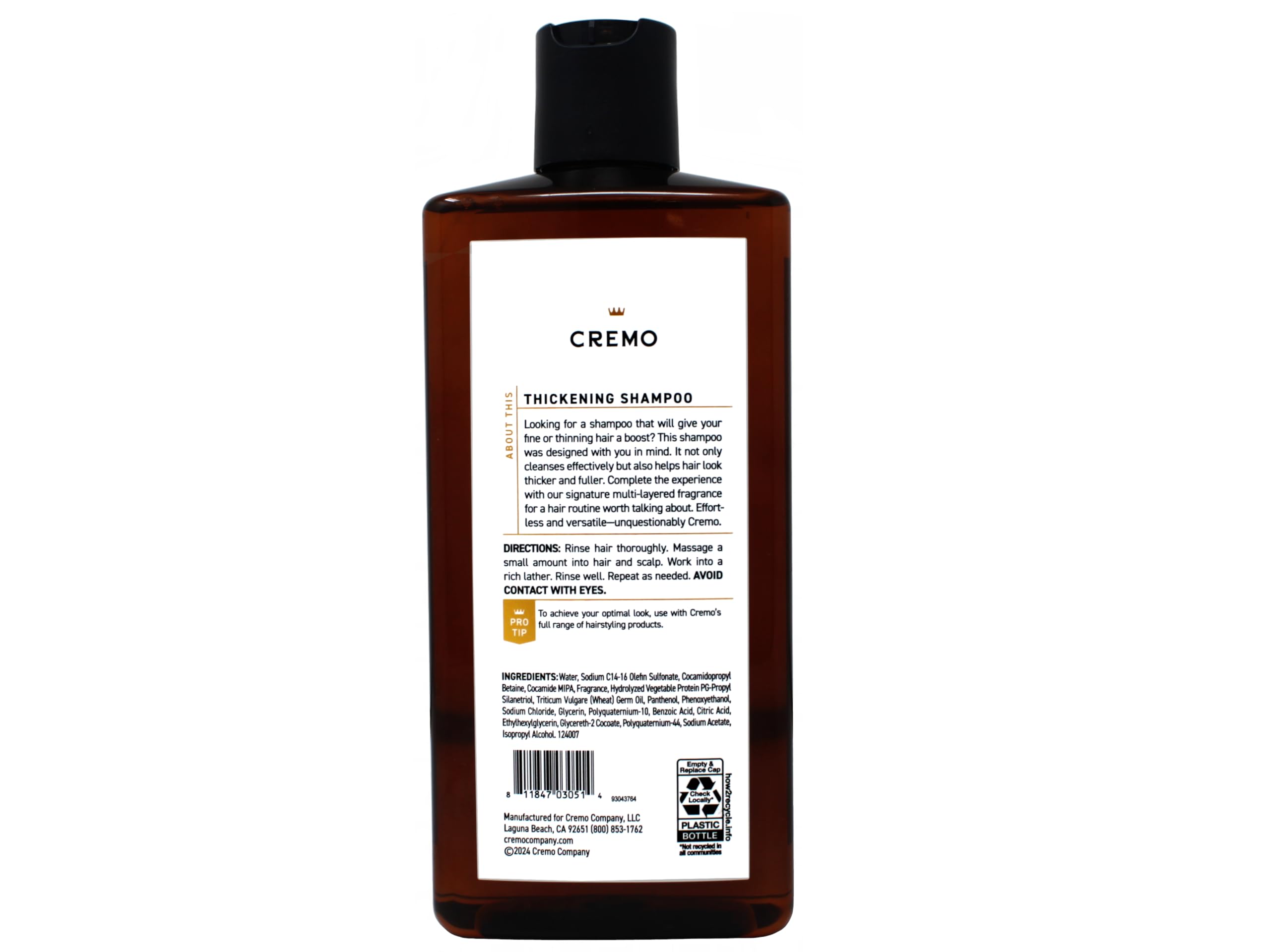 Cremo Barber Grade Juniper & Eucalyptus Thickening Shampoo – 2-Pack