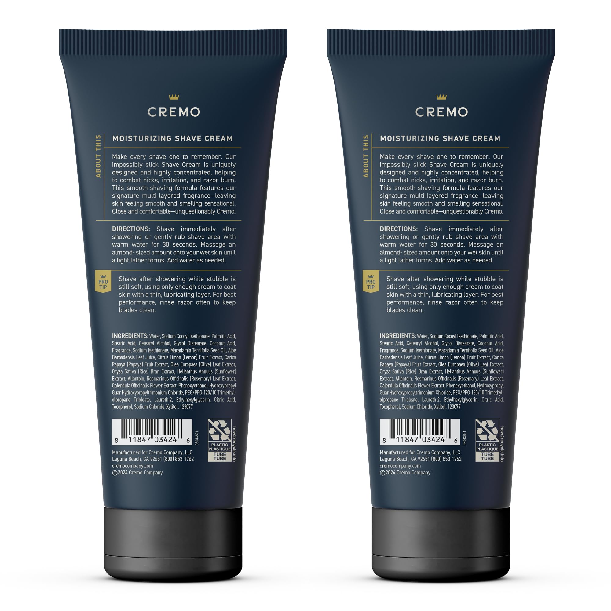 Cremo Palo Santo Shave Cream (2 Pack) – Ultra-Slick, Nicks & Razor Burn Protection
