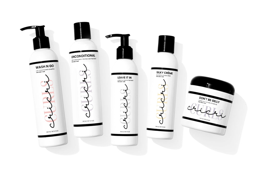 Cricri Curls Wash N Go 2-in-1 Conditioning Shampoo & Conditioner for Curly Hair - Paraben Free & Sulfate Free, 8 oz