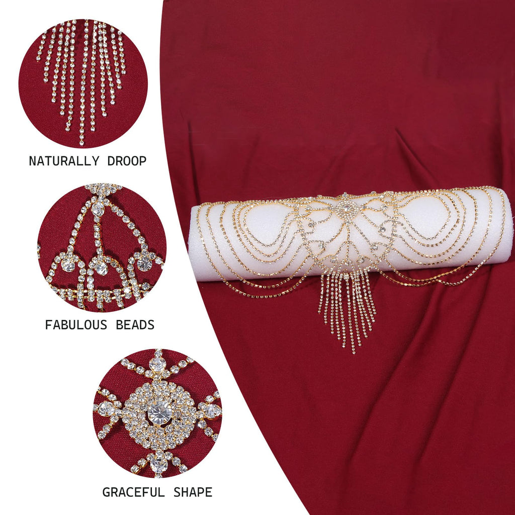 CROWN GUIDE 1920s Gatsby Headpiece – Rhinestone Flapper Hairband, Gold