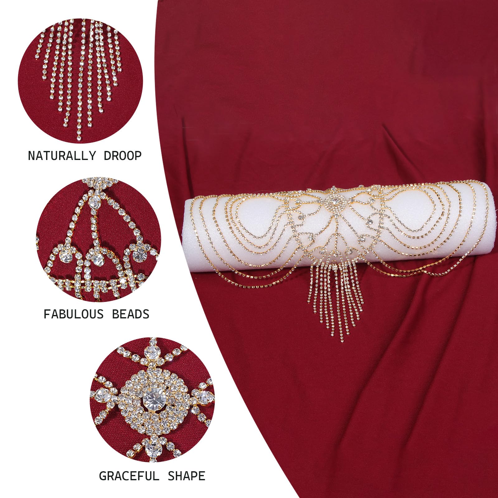 CROWN GUIDE 1920s Gatsby Headpiece – Rhinestone Flapper Hairband, Gold