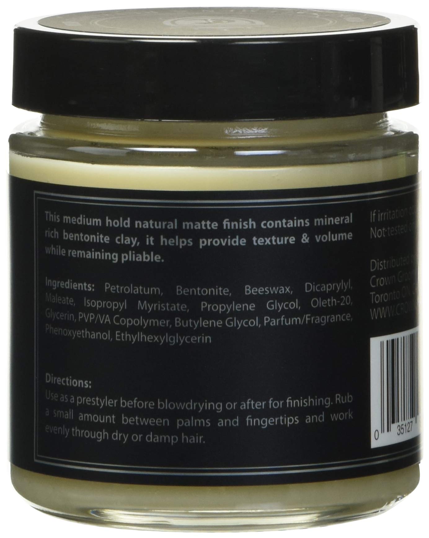 Crown Shaving Hippie Killer Matte Styling Clay — Lightweight, Natural Matte Finish, 4 oz
