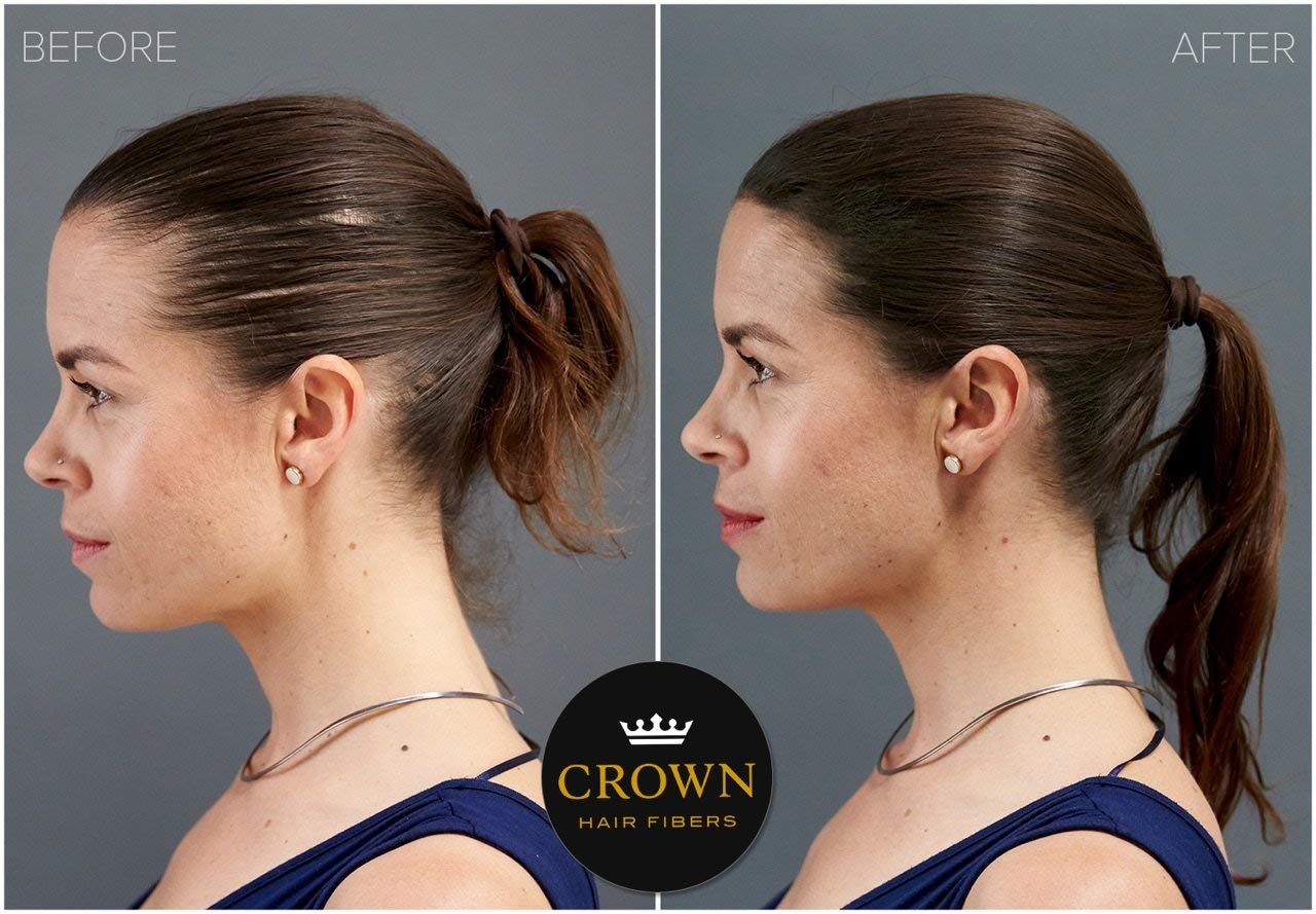 CROWN Hair Building Fibers (28g) – Instant Thinning Hair Concealment, 13 Shades