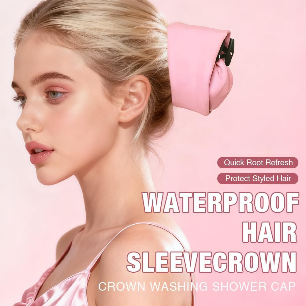 Crown Washing Shower Cap Ponytail – Adjustable, Reusable Hair Protector (2PC)