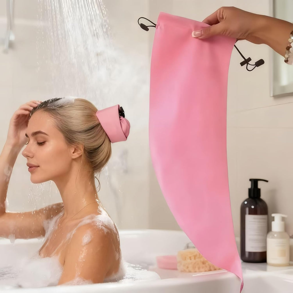 Crown Washing Shower Cap Ponytail – Adjustable, Reusable Hair Protector (2PC)