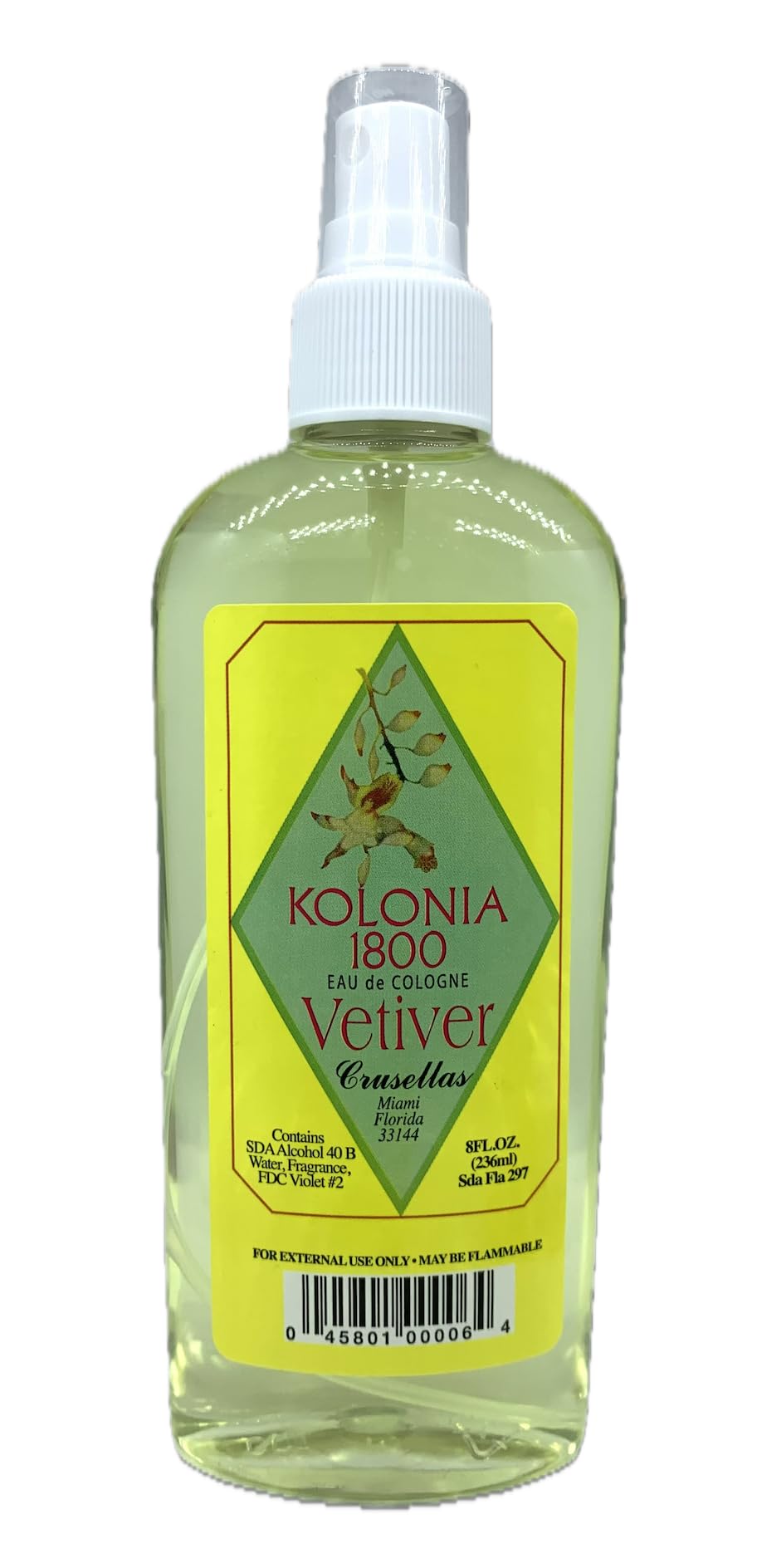 Crusellas Legitima Cologne 1800 Vetiver – Pump Spray, 8 Fl Oz