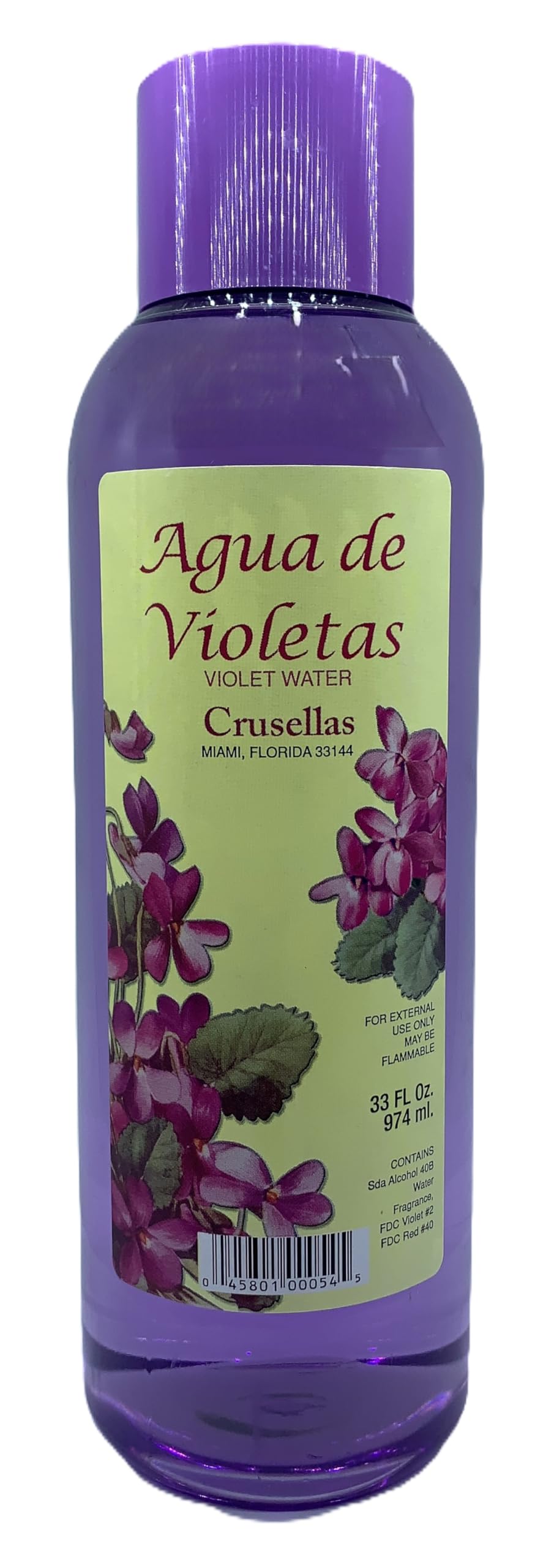 Crusellas Agua de Violetas Splash Cologne – Violet Water 33 oz for Everyday Wear and Sacred Rituals