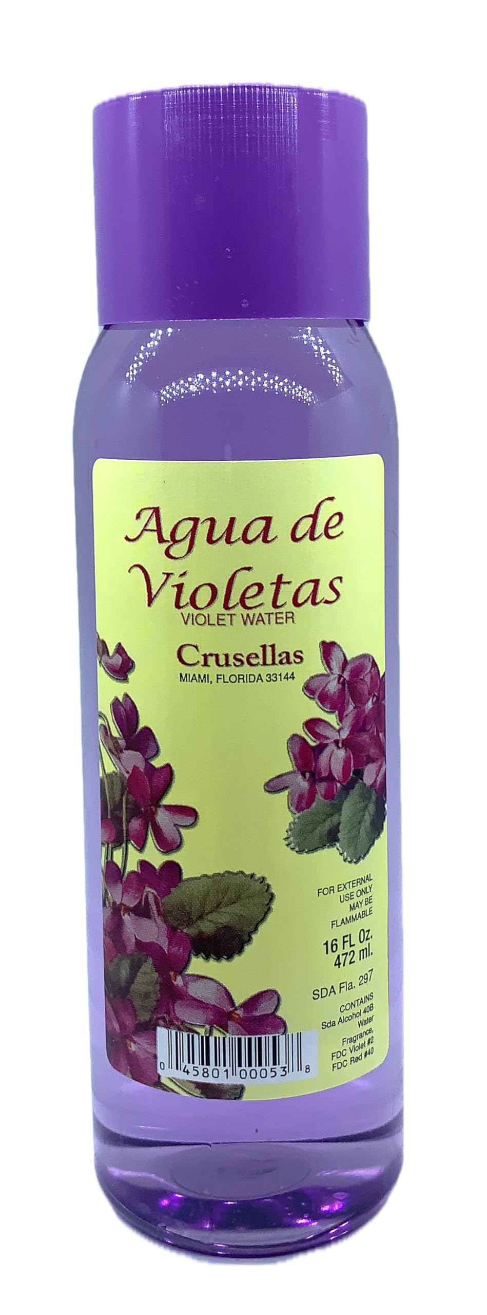 Crusellas Violet Water Splash Cologne – 16 oz Calming Floral Fragrance