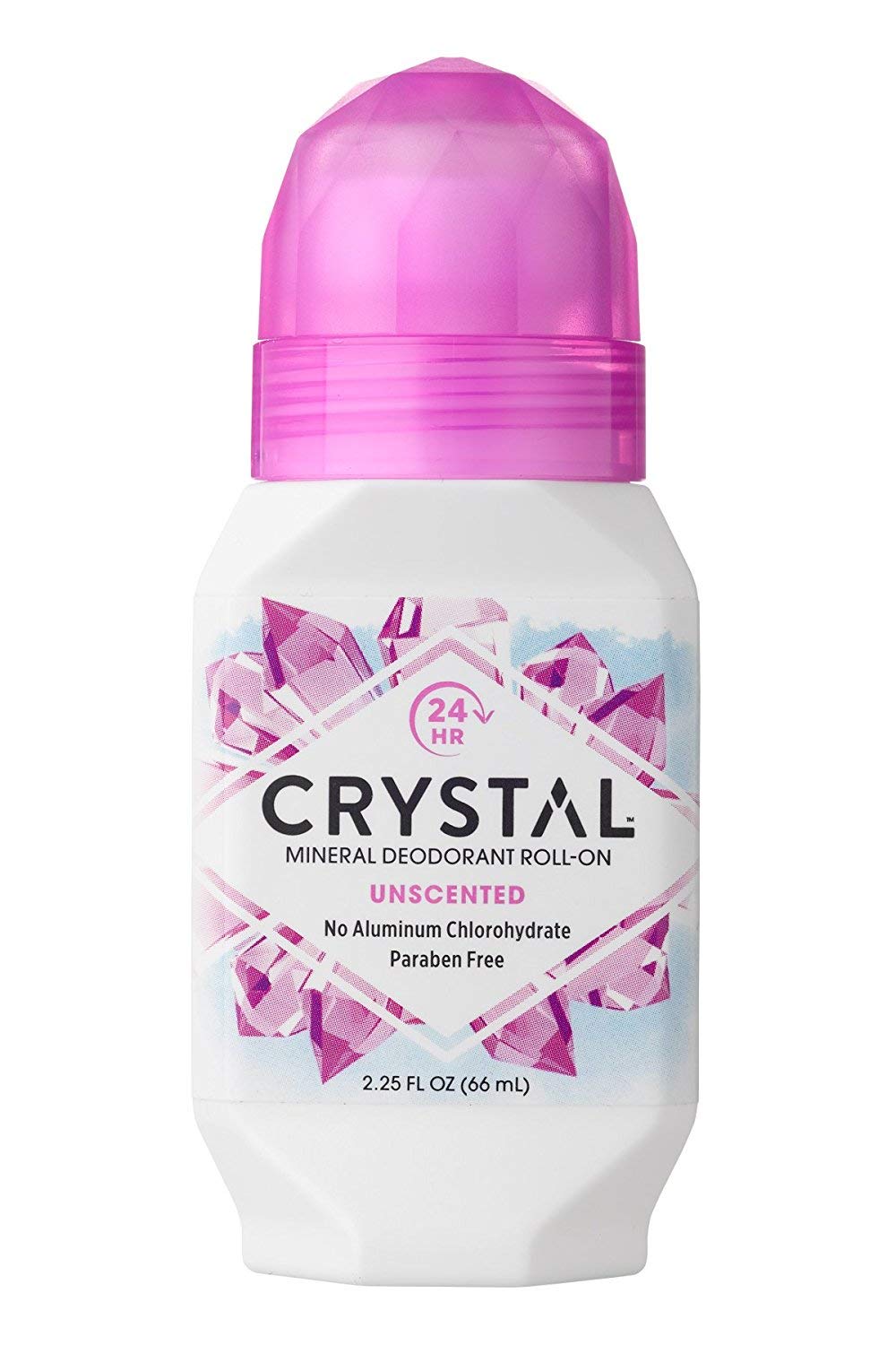 Crystal Essence Crystal Body Deodorant Roll-On – Unscented Mineral Deodorant, 2.25 oz, Pack of 12