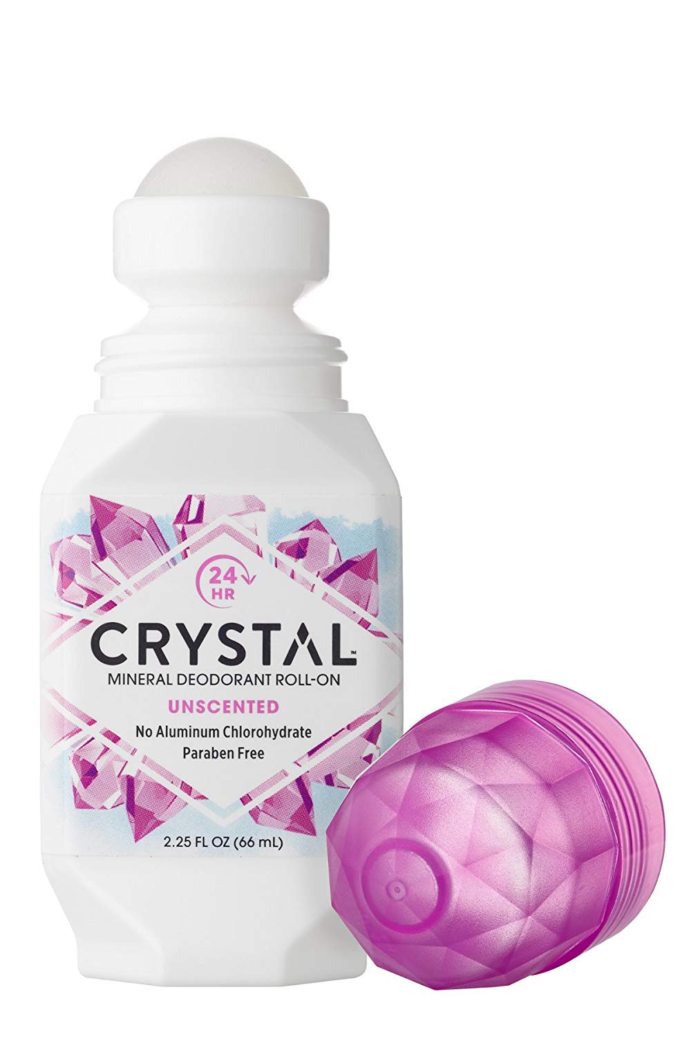 Crystal Essence Crystal Body Deodorant Roll-On – Unscented Mineral Deodorant, 2.25 oz, Pack of 12