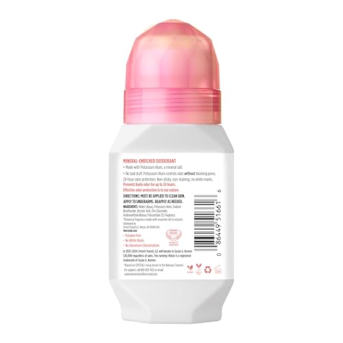 Crystal Essence CRYSTAL Mineral Deodorant Roll-On – Unscented, 24-Hour Odor Protection
