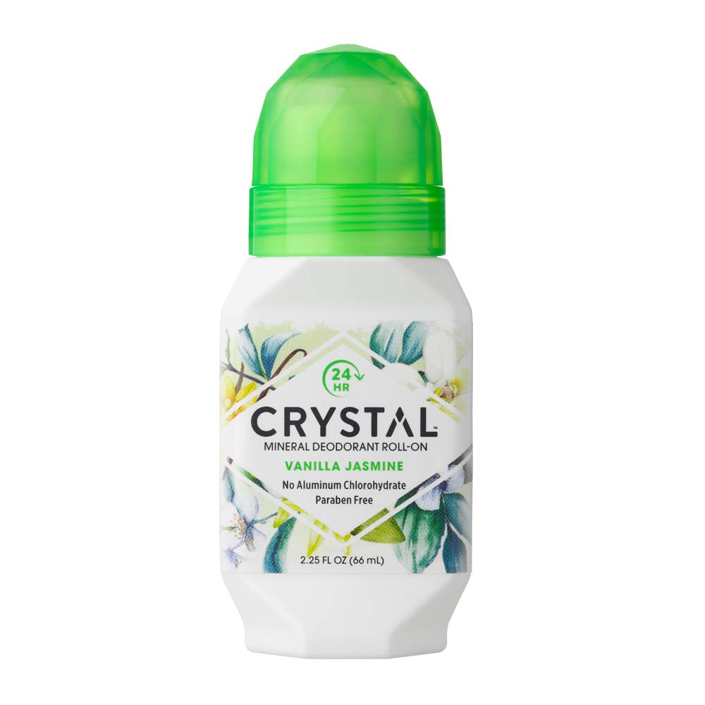 Crystal Essence Mineral Deodorant Roll-On Vanilla Jasmine — 4-Pack (2.25 oz each)