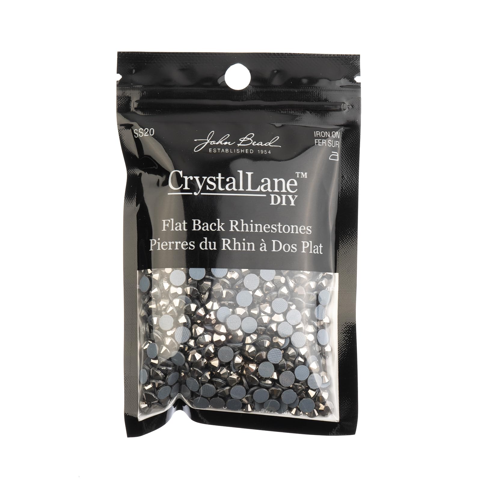 Crystal Lane Diy Flat Back Hotfix Rhinestones ss20 Hematite 4.7mm (1440pcs)