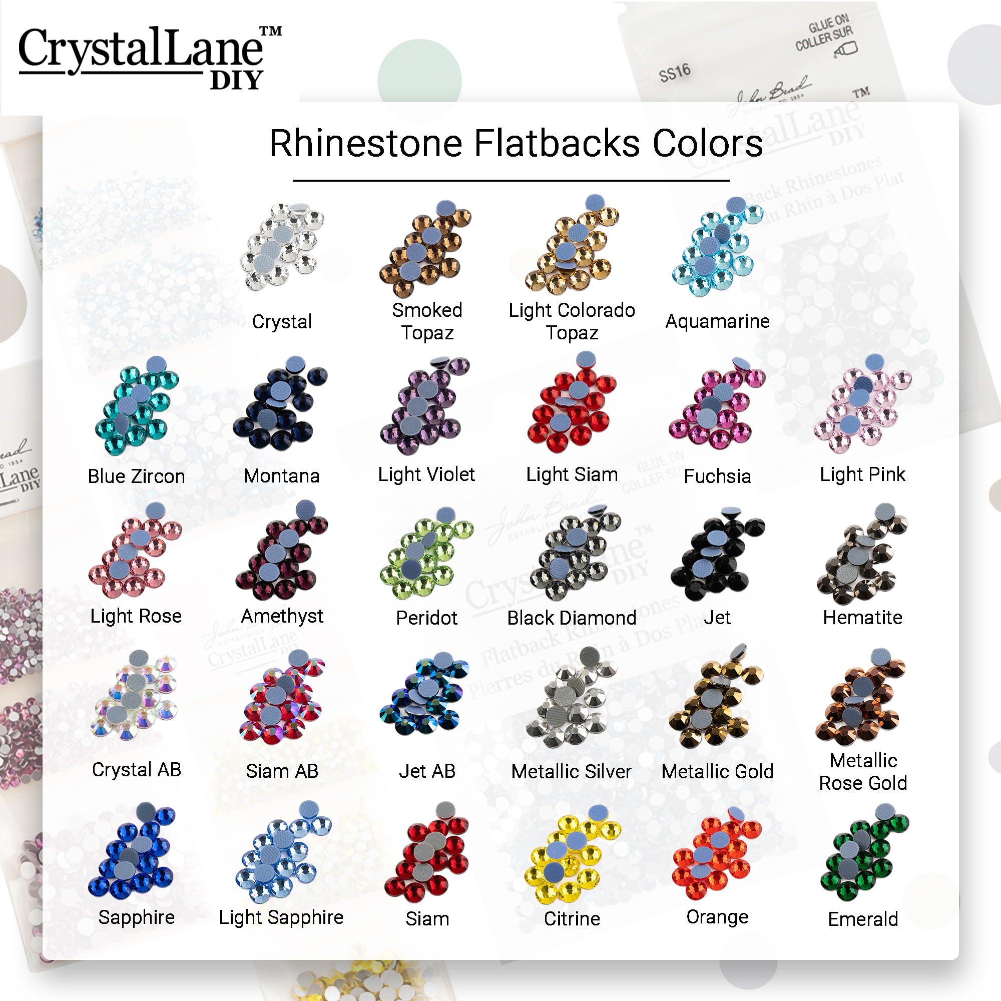 Crystal Lane Diy Flat Back Hotfix Rhinestones ss20 Hematite 4.7mm (1440pcs)