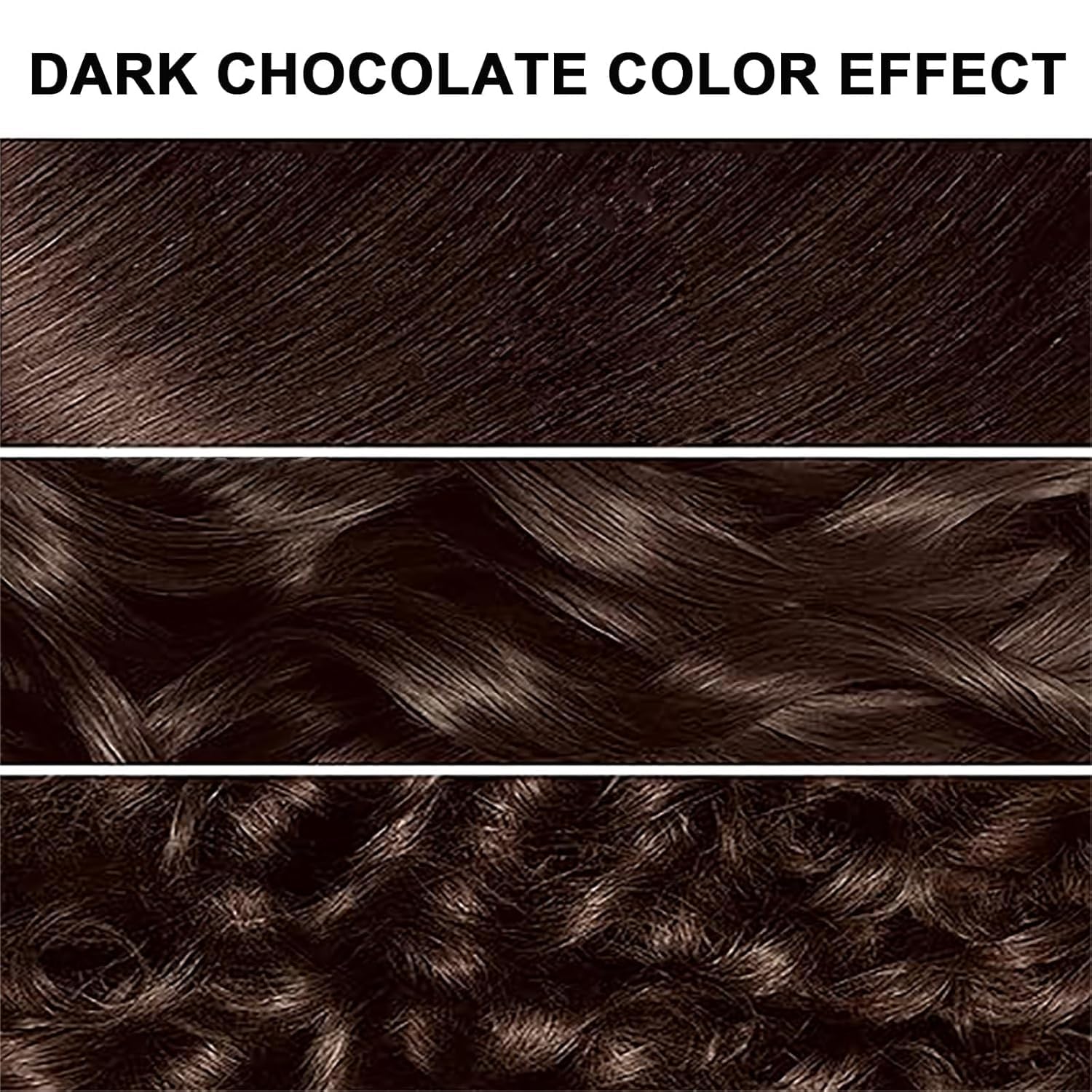 CSFDXD Dark Chocolate Hair Dye Shampoo 3-in-1 — 100% Gray Coverage, 500ml