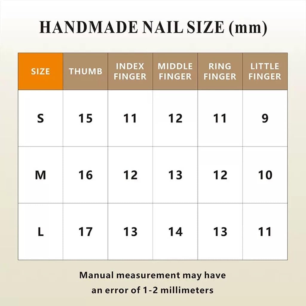 CTTHNBD Press on Nails Almond - Gold Flower Bow Design | Medium Almond Nails for Women (Size L)