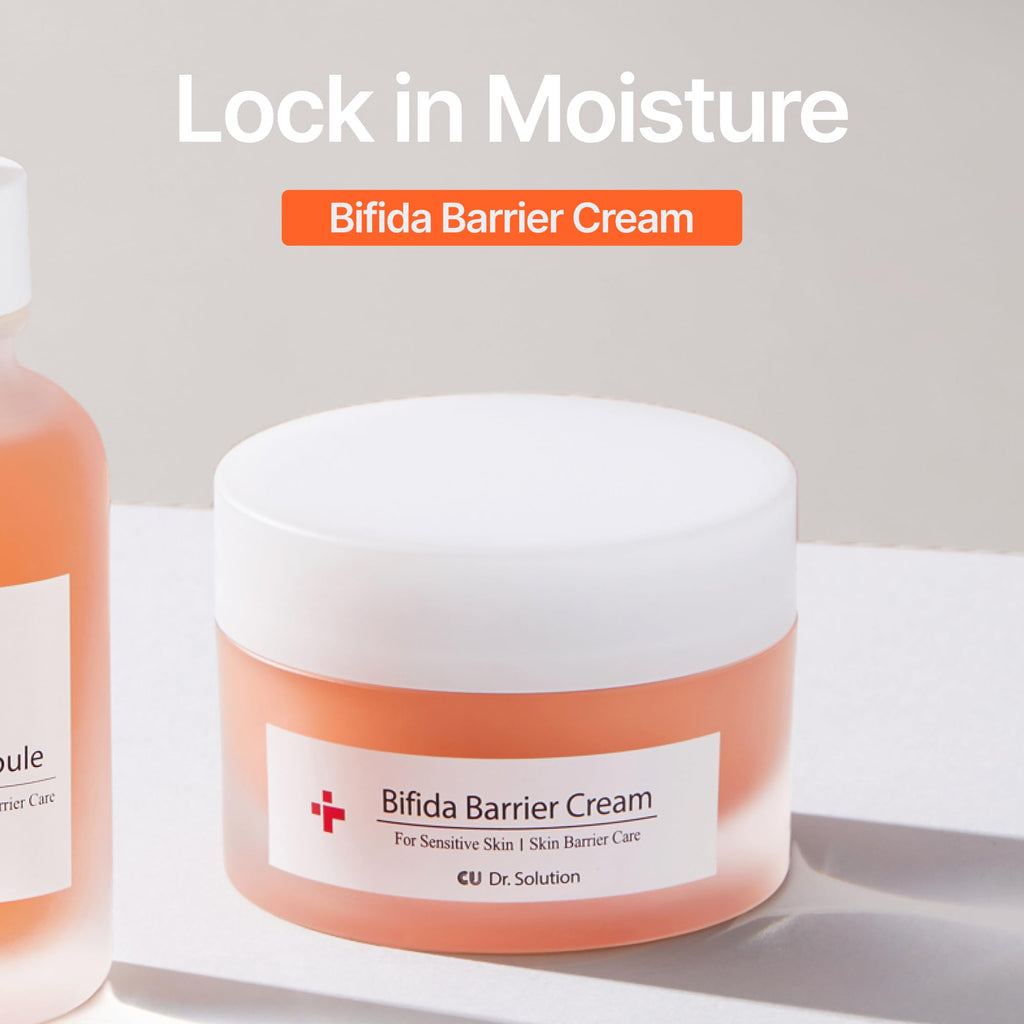 CU DR. SOLUTION Bifida Barrier Cream | Hydrating Korean Moisturizer with Ceramide NP, Squalane & Hyaluronic Acid – 50ml