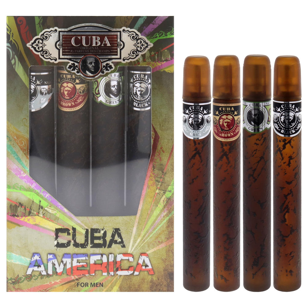 CUBA AMERICA 4-Piece SET – 4x35 ml (Black, Brown, Green, Grey)