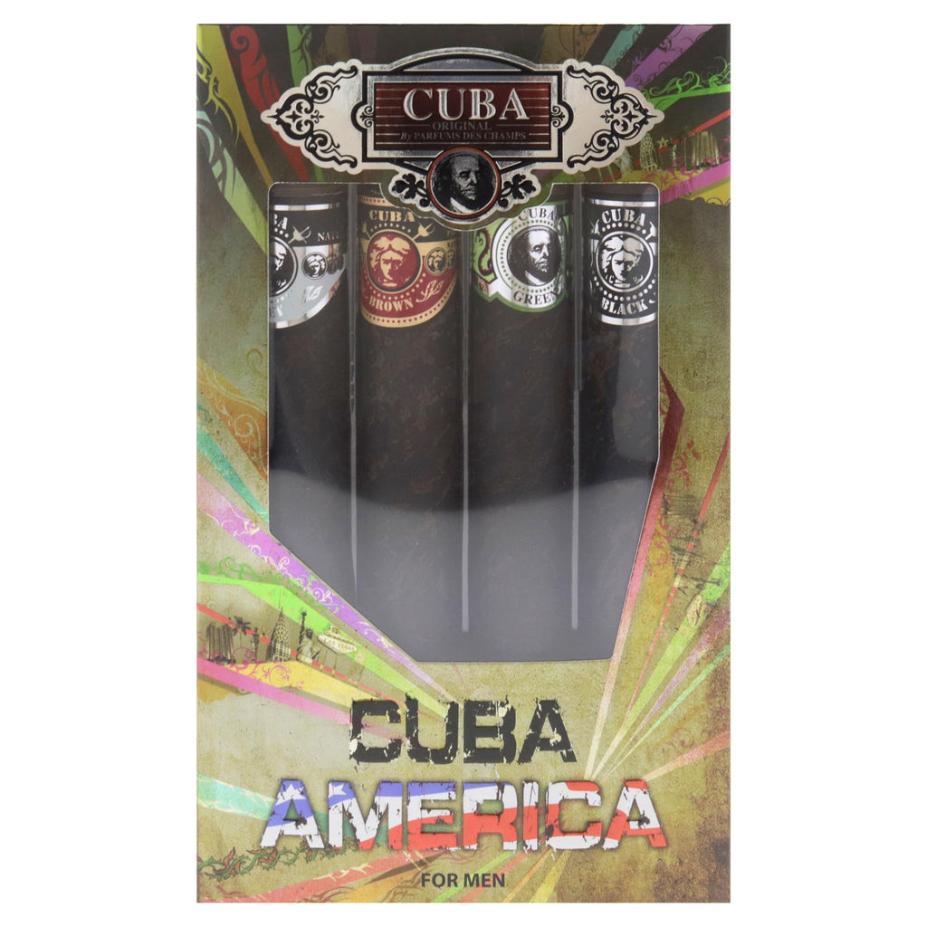 CUBA AMERICA 4-Piece SET – 4x35 ml (Black, Brown, Green, Grey)