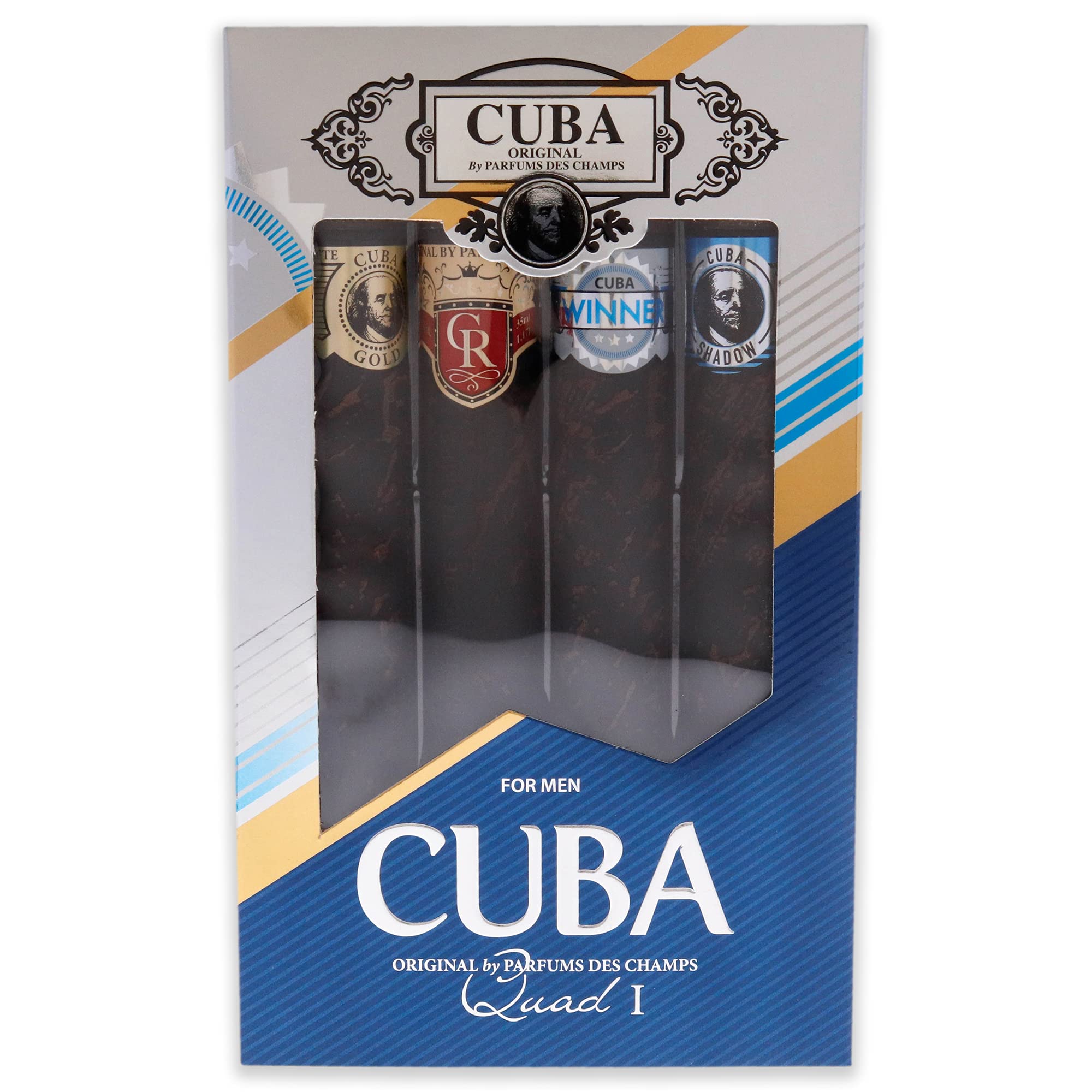 Cuba Men's Variety Gift Set Fragrances 5425039221113 | Long-Lasting Woody Aromatic Scents