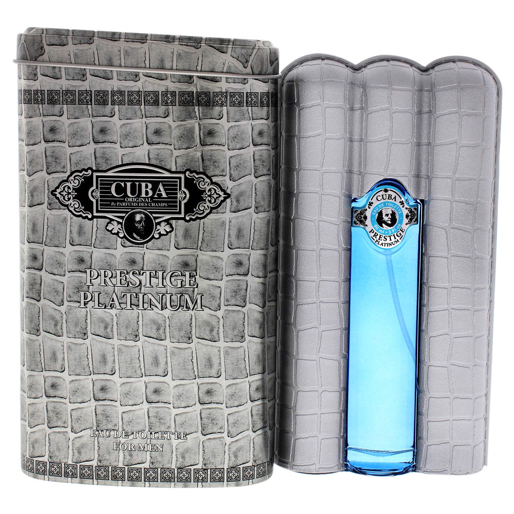 Cuba Original by Parfums Des Champs Prestige Platinum – 3 oz EDT for Men