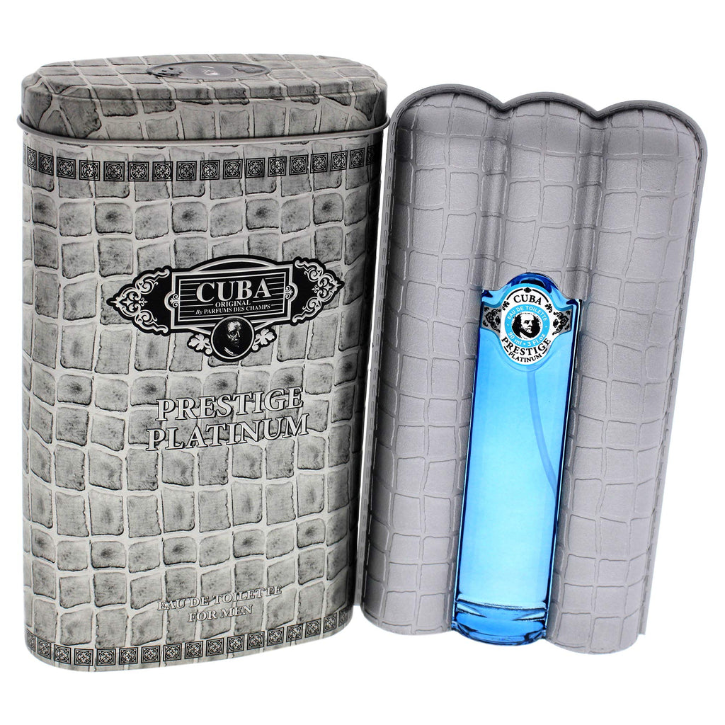 Cuba Original by Parfums Des Champs Prestige Platinum – 3 oz EDT for Men
