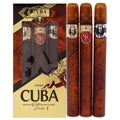 Cuba Trio Best 1 Gift Set — 3 × 1.17 oz EDTs in Gold, VIP, Royal for Men