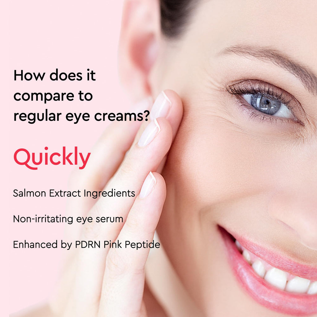 CubeSecret Salmon DNA PDRN Pink Peptide Eye Serum – Moisturizing Eye Treatment for Radiance, Elasticity & Even Tone | 30 ml