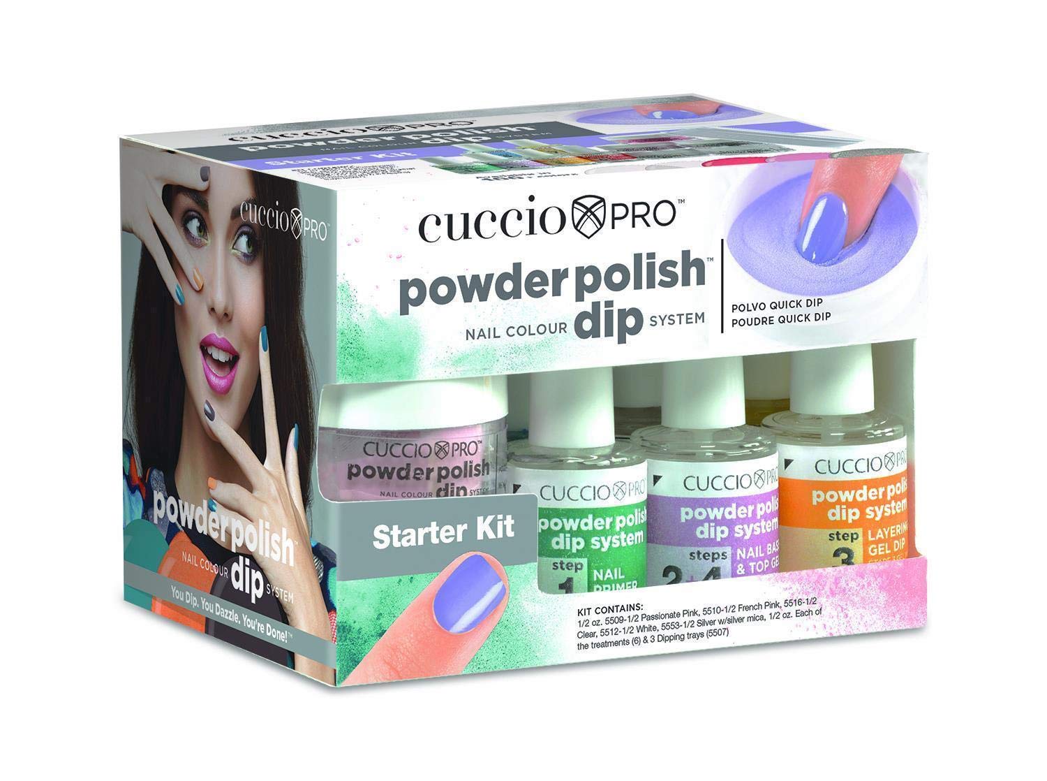 Cuccio Pro Powder Polish Dip Starter Kit | Dip Powder System for At-Home Manicures