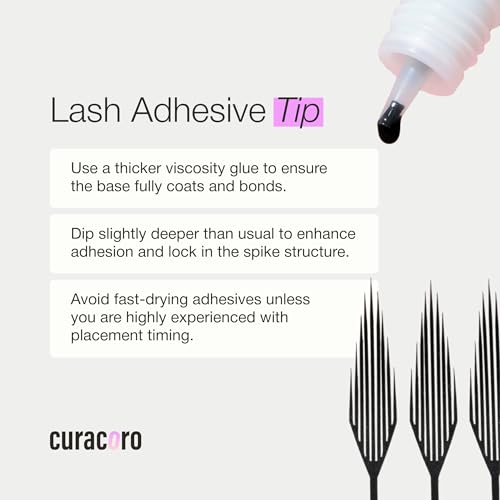 Curacoro Anime Feather Spike Lashes – Lightweight Premade Spikes LC Curl 7–16mm for Professionals